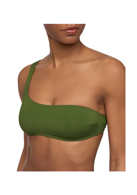 Costume donna Celestine MC2 Saint Barth 00019H Verde top monospalla tinta unita militare MC2 SAINT BARTH | Costume | CELESTINE00019H52